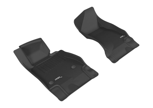 3D MAXpider 2016-2020 Chevrolet Camaro Kagu 1st Row Floormat - Black - Bull Strap