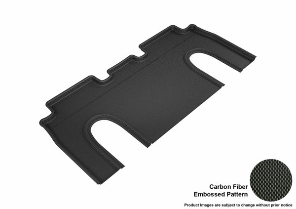 3D MAXpider 2016-2020 Tesla Model X 6-Seats Kagu 2nd Row Floormats - Black - Bull Strap