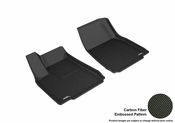 3D MAXpider 2016-2020 Tesla Model X Kagu 1st Row Floormat - Black - Bull Strap