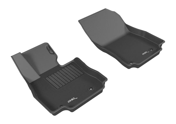 3D MAXpider 2016-2020 Toyota/Scion Yaris/Yaris Ia/Ia Kagu 1st Row Floormat - Black - Bull Strap