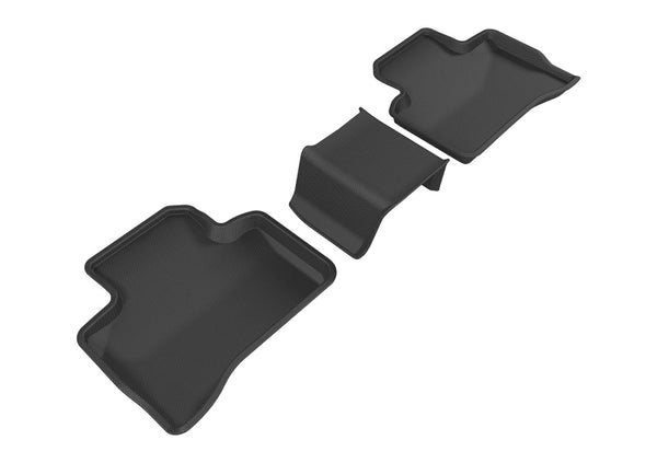 3D MAXpider 20162020 Mercedes-Benz GLC-Class X205 Kagu 2nd Row Floormats - Black - Bull Strap