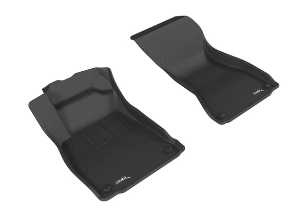 3D MAXpider 2017-2019 Audi A4/S4/A5/S5 Kagu 1st Row Floormat - Black - Bull Strap