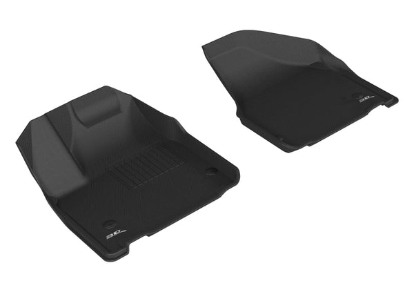 3D MAXpider 2017-2020 Chrysler Pacifica/Voyager Kagu 1st Row Floormat - Black - Bull Strap