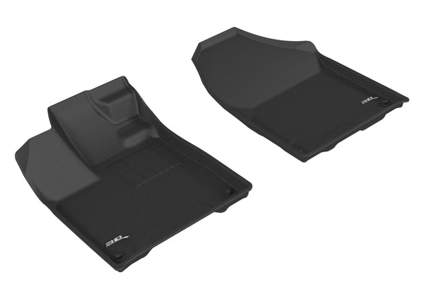 3D MAXpider 2017-2020 Honda Ridgeline Kagu 1st Row Floormat - Black - Bull Strap