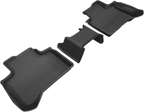 3D MAXpider 2018-2020 BMW X3 (G01)/X4 (G02) Kagu 2nd Row Floormats - Black - Bull Strap