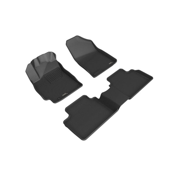 3D MAXpider 2021-2025 Hyundai Elantra Kagu Full Set Floormat - Black - Bull Strap
