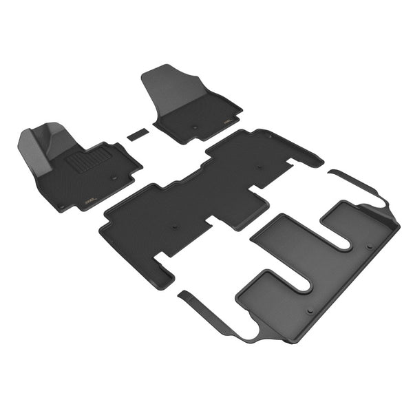 3D MAXpider 2024 Kia EV9 6-Seater Kagu Black - 1st/2nd/3rd Rows - Bull Strap