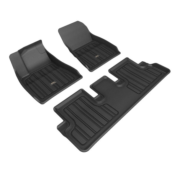 3D MAXpider 2024 Tesla Model 3 Elitect Floor Mat 1st/2nd Row - Bull Strap