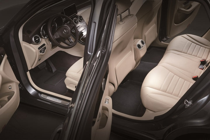 3D MAXpider 21-22 Tesla Model Y Elegant 1st 2nd Row - Floor Mat Set (Black) - Bull Strap