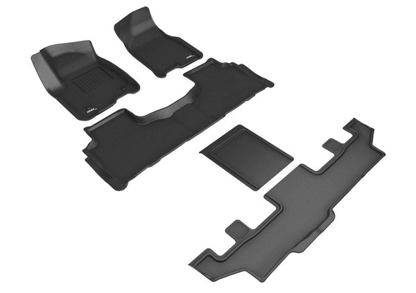 3D MAXpider 21-24 GMC Yukon Xl 7-Seat Kagu Black R1 R2 R3 - Bull Strap