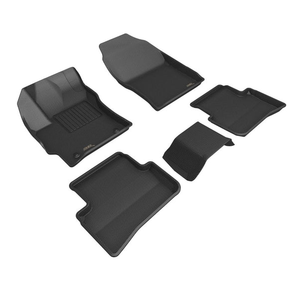 3D MAXpider 23-24 Toyota GR Corolla Kagu Floor Mat- Black R1 R2 - Bull Strap