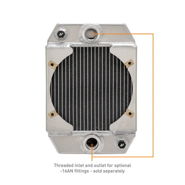 Mishimoto Universal Drag Race Performance Aluminum Radiator - Natural - Bull Strap
