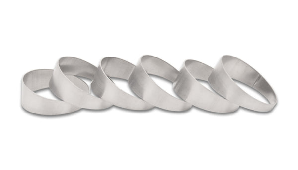Vibrant 2.00in O.D. T304 SS Pie Cuts - Set of 6 - Bull Strap