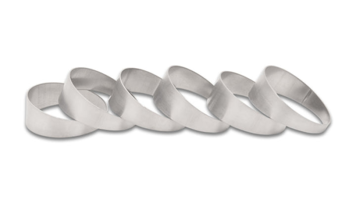 Vibrant 3.50in O.D. T304 SS Pie Cuts - Set of 6 - Bull Strap