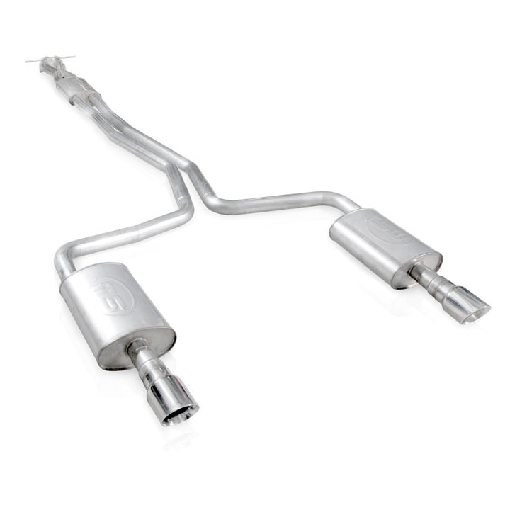 Stainless Works 2010-18 Ford Taurus SHO V6 2-1/2in Catback Chambered Mufflers X-Pipe - Bull Strap
