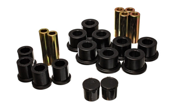 Energy Suspension Rear Spring Bushing Set - Black - Bull Strap