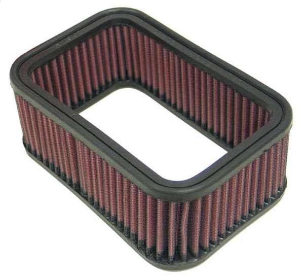 K&N Custom Air Filter - Rectangular - 6.75in O/S Length x 4.5in O/S Width x 2.5in Height - Bull Strap