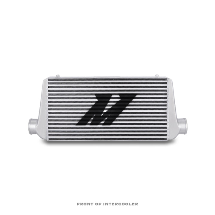 Mishimoto Universal Silver R Line Intercooler Overall Size: 31x12x4 Core Size: 24x12x4 Inlet / Outle - Bull Strap