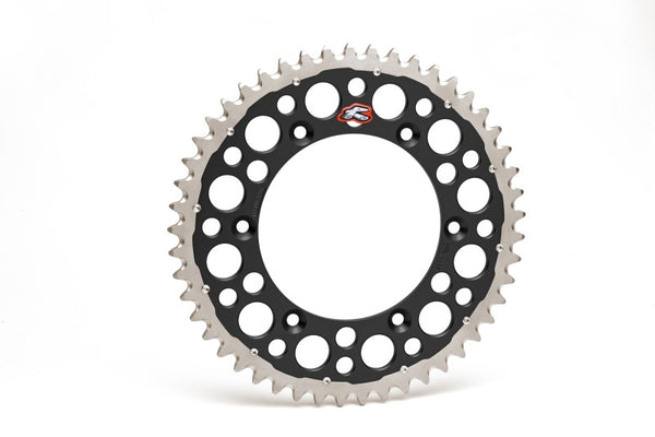 Renthal 96-17 Honda CRF 230F/ CR250R/ CRF450R Rear Twinring - Black 520-50P Teeth - Bull Strap