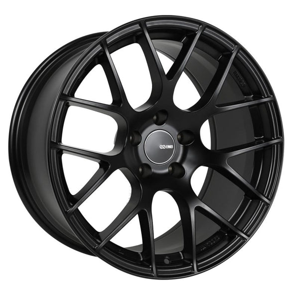 Enkei Raijin 18x8 45mm Offset 5x114.3 Bolt Pattern 72.6 Bore Dia Matte Black Wheel - Bull Strap