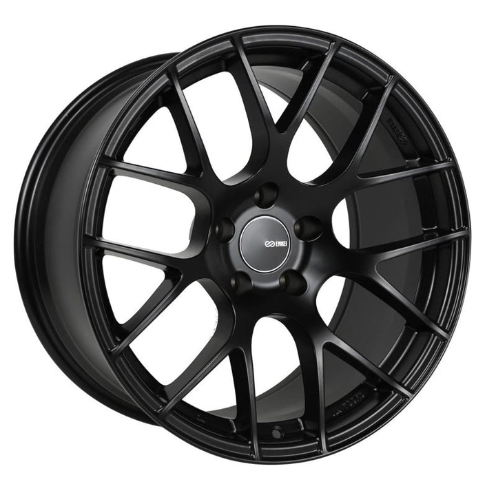 Enkei Raijin 18x8 45mm Offset 5x114.3 Bolt Pattern 72.6 Bore Dia Matte Black Wheel - Bull Strap