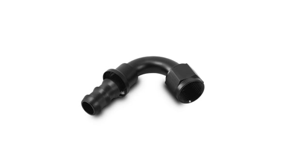 Vibrant Push-On 120 Degree Hose End Elbow Fitting - -10AN - Bull Strap