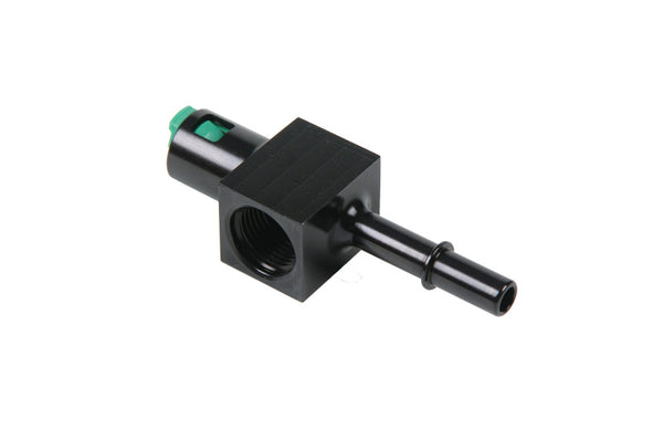 Aeromotive 3/8in Quick Connect with AN-08 port and 1/8in gauge port - Bull Strap
