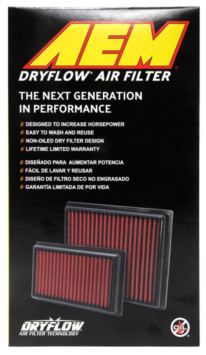 AEM 17-20 Subaru BRZ 2.0L DryFlow Air Filter - Bull Strap