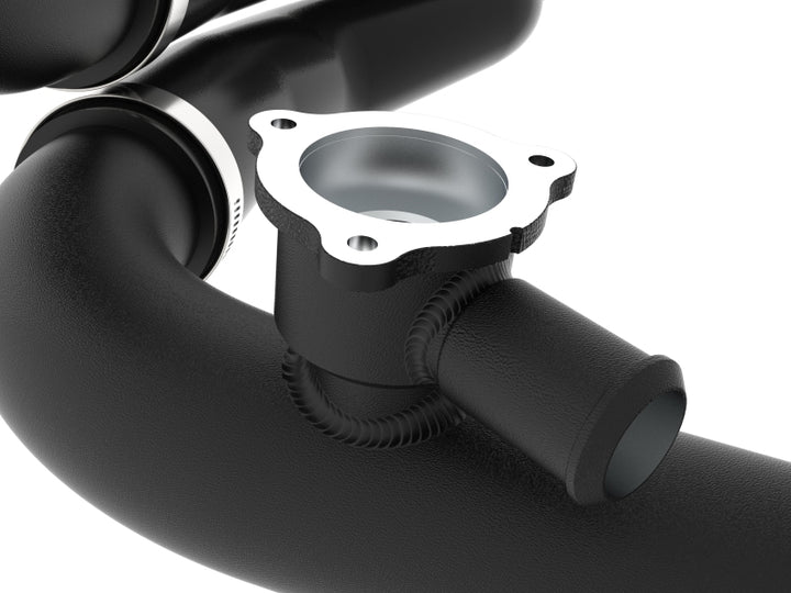 aFe 22-24 Ford Bronco Raptor V6-3.0L BladeRunner Aluminum Hot and Cold Charge Pipe Kit - Black - Bull Strap
