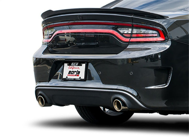 Borla 15-16 Dodge Charger Hellcat 6.2L V8 ATAK Catback Exhaust w/ Valves No Tips Factory Valance - Bull Strap