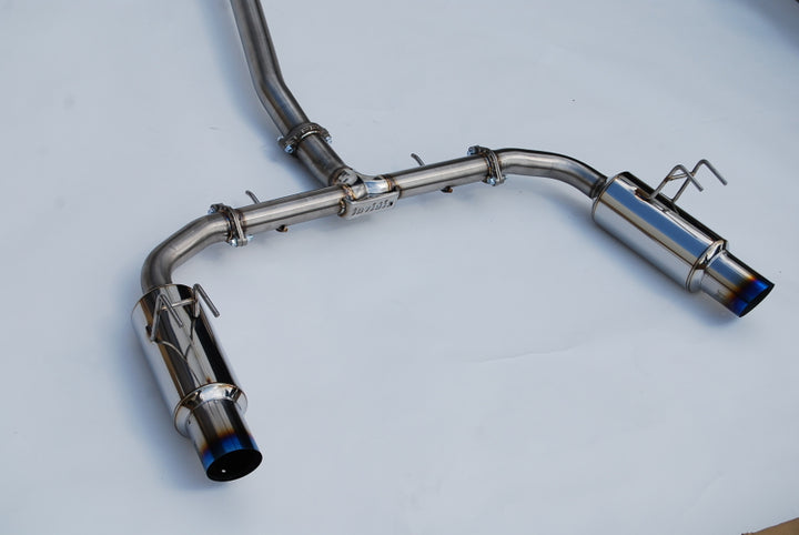 Invidia 2022+ Honda Civic Si (1.5T) 70mm N1 Cat Back Exhaust - Burnt TI Tips - Bull Strap