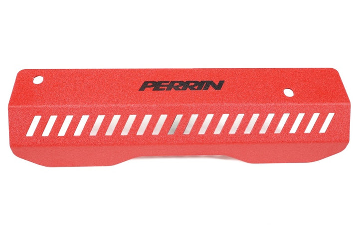 PERRIN 22-25 Subaru WRX Pulley Cover - Red (SHORT - For Use w/PERRIN AOS) - Bull Strap