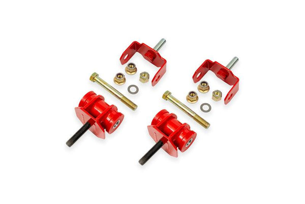 BMR 97-04 Chevrolet C5 Corvette (Inc. Z06) Polyurethane Motor Mount Kit - Red - Bull Strap
