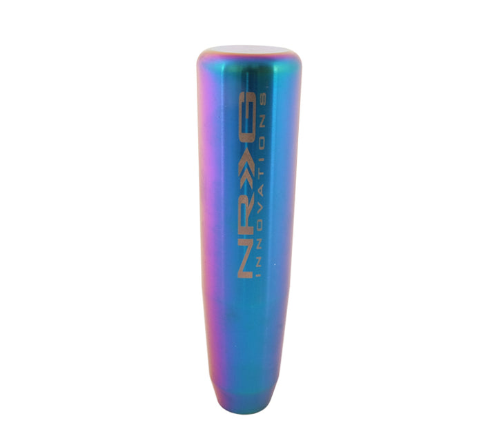 NRG Universal Short Shifter Knob - 5in. Length / Heavy Weight 1.27Lbs. - Multi Color/Neochrome - Bull Strap