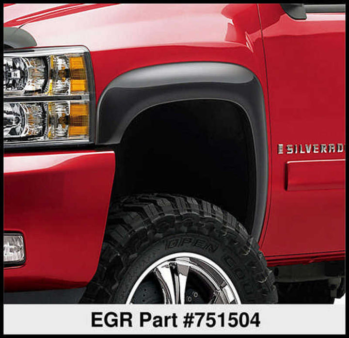 EGR 07-13 Chev Silverado 6-8ft Bed Rugged Look Fender Flares - Set (751504) - Bull Strap