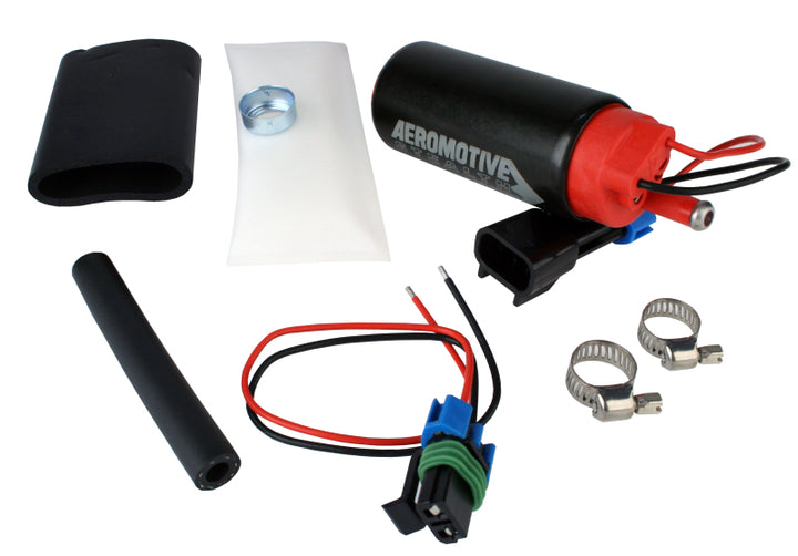 Aeromotive 340 Series Stealth In-Tank E85 Fuel Pump - Center Inlet - Offset (GM applications) - Bull Strap
