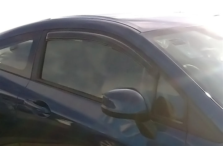 AVS 12-15 Honda Civic Coupe Ventvisor Outside Mount Window Deflectors 2pc - Smoke - Bull Strap