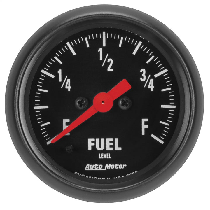 Autometer Z Series 0-280Ohm 2-1/16in. Programmable Fuel Level Gauge - Bull Strap