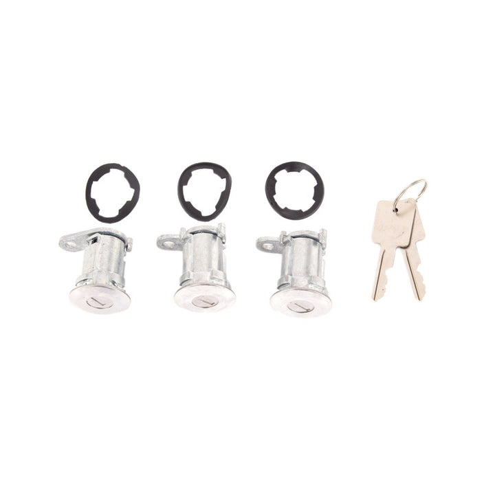 Omix Door Lock Cylinder Kit 3- 76-90 Jeep CJ/XJ/MJ/YJ - Bull Strap
