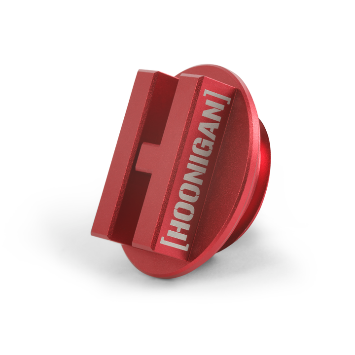 Mishimoto Subaru Hoonigan Oil Filler Cap - Red - Bull Strap