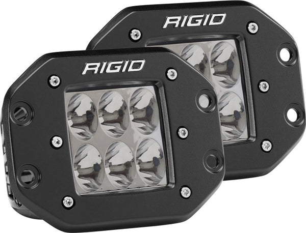 Rigid Industries D2 - Flush Mount - Driving Pair - Bull Strap