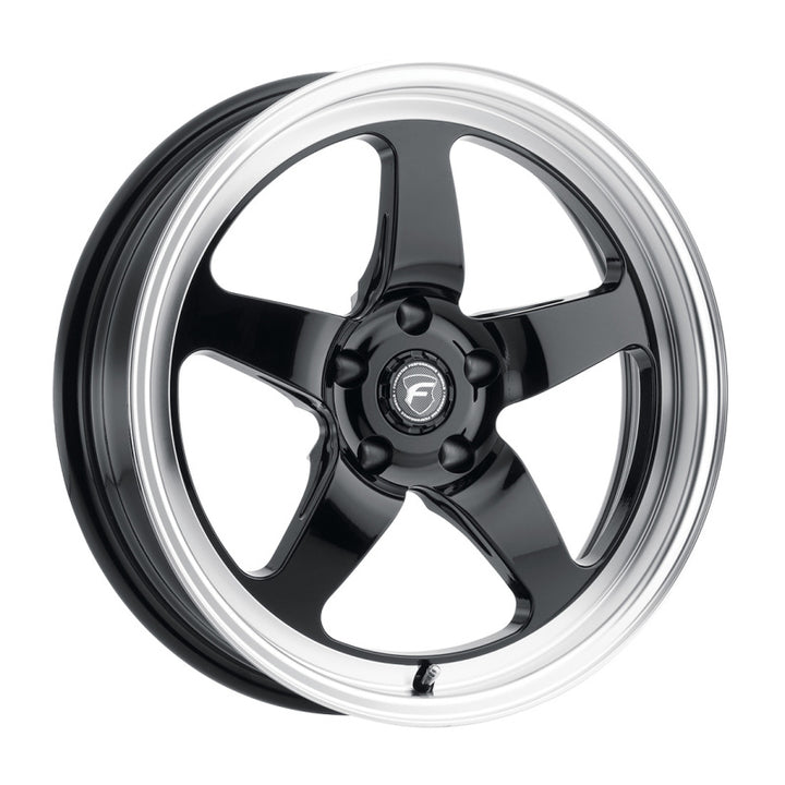 Forgestar D5 Drag 18x9.0 / 5x114.3 BP / ET35 / 6.4in BS Gloss Black Wheel - Bull Strap