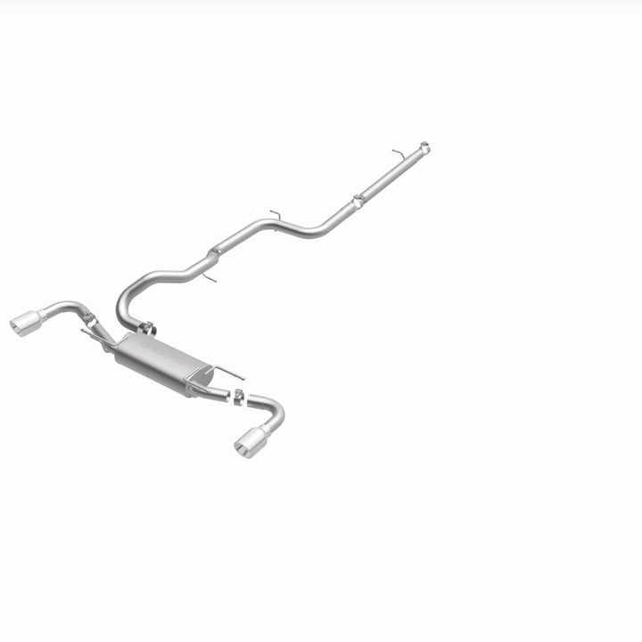 MagnaFlow 10-12 Mazda 3 L4 2.5L Hatchback Split Rear Exit Stainless Cat Back Performance Exhaust - Bull Strap