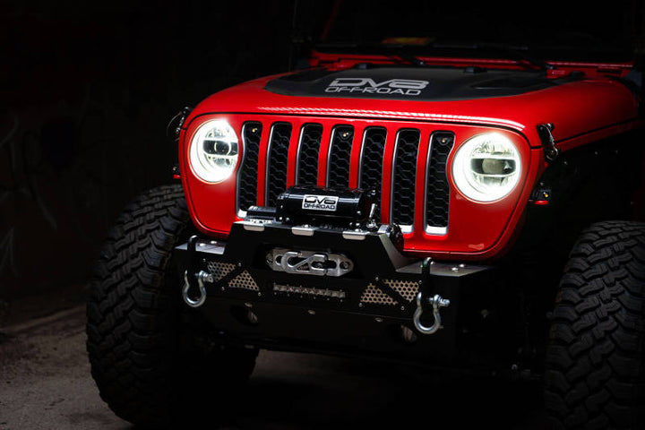 DV8 Offroad 2018+ Jeep Wrangler JL/Gladiator LED Projector Headlights - Bull Strap
