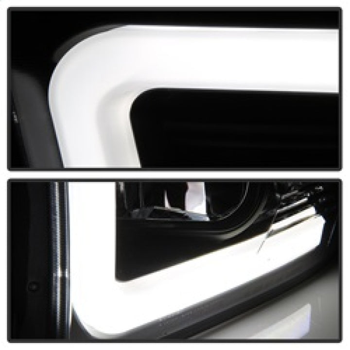 Spyder 09-16 Dodge Ram 1500 Version 2 Headlights Light Bar DRL Black PRO-YD-DR09V2-LBDRL-BK - Bull Strap