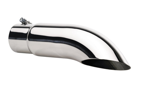 Gibson Turn Down Slash-Cut Tip - 4in OD/3.5in Inlet/12in Length - Stainless - Bull Strap
