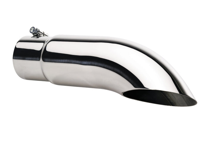 Gibson Turn Down Slash-Cut Tip - 4in OD/3.5in Inlet/12in Length - Stainless - Bull Strap