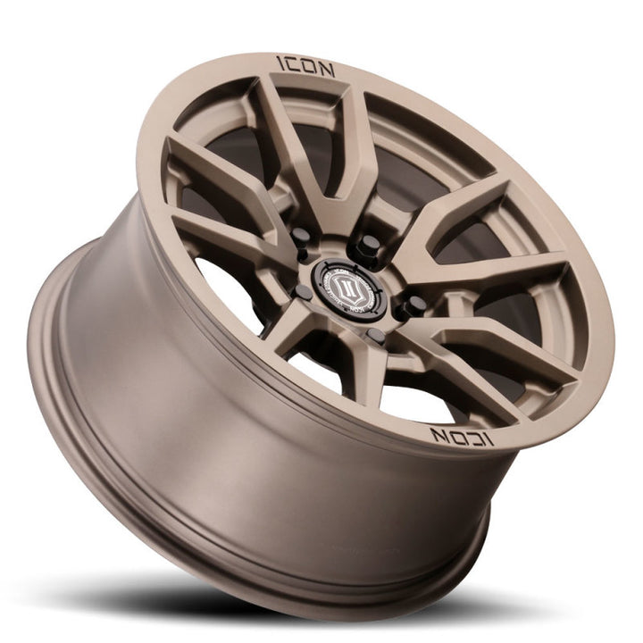 ICON Vector 5 17x8.5 5x150 25mm Offset 5.75in BS 110.1mm Bore Bronze Wheel - Bull Strap