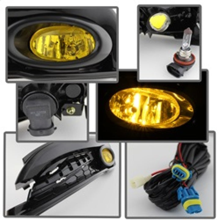 Spyder Honda Civic 2013-2014 4dr OEM Fog Light W/Switch Yellow FL-HC2013-4D-Y - Bull Strap