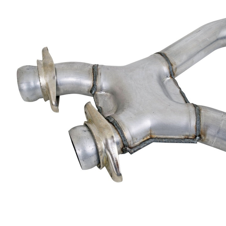 BBK 96-98 Mustang 4.6 Cobra High Flow X Pipe With Catalytic Converters - 2-1/2 - Bull Strap